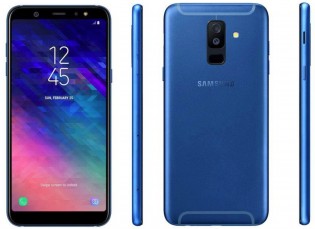 Samsung Galaxy A6+ leaked renders confirm blue and gold paintjobs