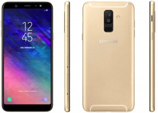 Samsung Galaxy A6+ leaked renders confirm blue and gold paintjobs