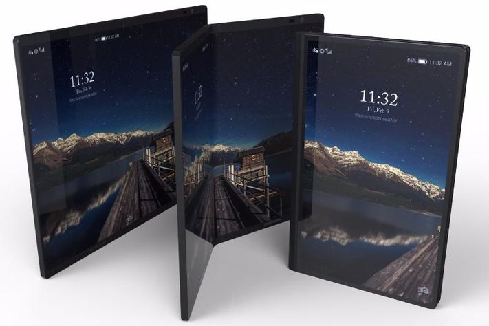 Galaxy F foldable device concept