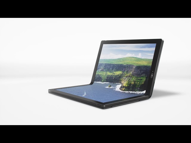 Lenovo debuts a prototype laptop with foldable OLED screen