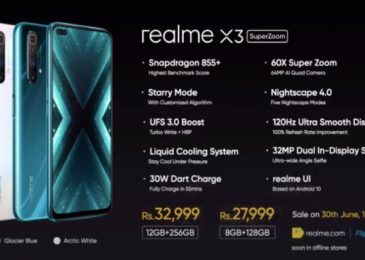 Realme launches the X3 and X3 SuperZoom smartphones in India.