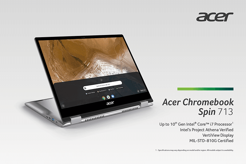 Acer announces the Chromebook 713; to go on sale as from July.