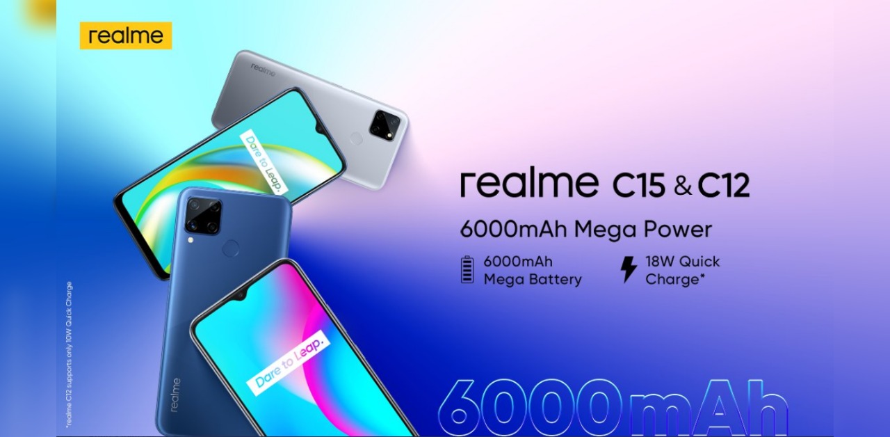 Realme launches the C12 and C15 smartphones in India.