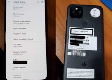Leaked Live Shots of the Google Pixel 5 reveals its Design and the Pixel 5s Moniker