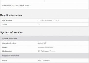 Geekbench Listing of the Samsung Galaxy M02 Reveals Few of its Specifications