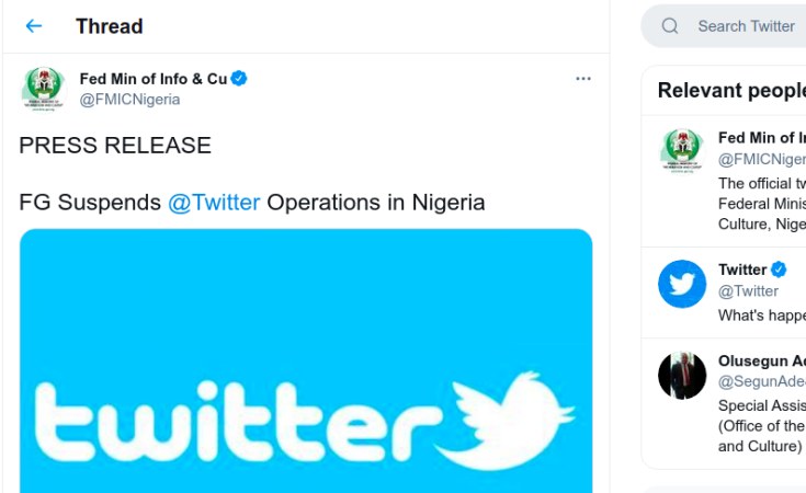 Peddling of false news among reasons for the suspension of Twitter – Presidency