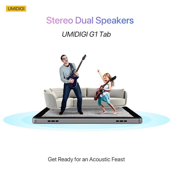 Umidigi G1 Tab has Stereo Dual Speakers