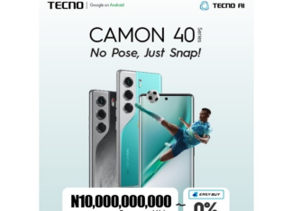 Buy Tecno Camon 40 Now, Pay Later with 0% Interest